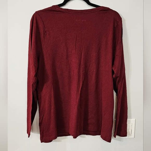 Ava & Viv long sleeve blouse 1 X Maroon NWT - Picture 5 of 5